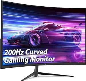 Z-Edge 27-inch Curved Gaming Monitor 16:9 1920x1080 200/144Hz 1ms Frameless LED Gaming Monitor, UG27 AMD Freesync Premium Display Port HDMI Built-in Speakers