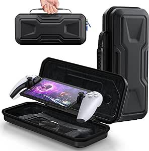 FYOUNG Carrying Case for PlayStation Portal, Protective Hard Shell Portable Travel Carry Handbag Full Protective Case Accessories for PlayStation Portal Remote Player-Black